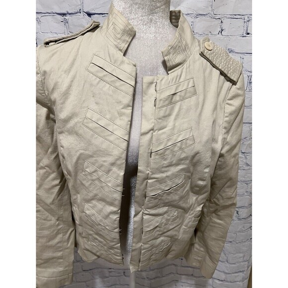 BCBGeneration Khaki Utility Jacket Cotton Women Size Medium - Picture 2 of 10
